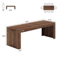 thumbnail image 4 of Tribesigns 78.74-inch Extra Long Conference Table, Large Meeting Table with Spacious Worktop, for Office Conference Room, Easy Assembly, Walnut Brown, 4 of 8