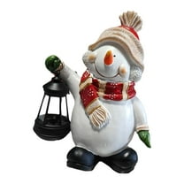 Kuntesetty Solar Garden Snowman Statue Christmas Solar Light for Backyard Outside Porch