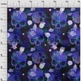 thumbnail image 3 of oneOone Rayon Royal Blue Fabric Skull Sewing Material Print Fabric By The Yard 56 Inch Wide, 3 of 5