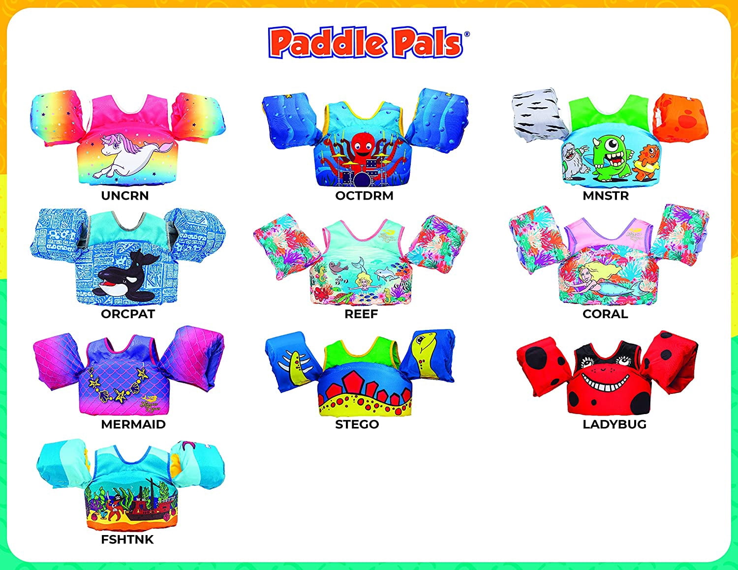 Body Glove Paddle Pals Life Jacket USCG Approved, Kids Swim Vest, 30 to 50 lbs, Unicorn