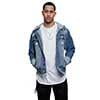 Layer Hoodie Ripped Indigo/Gray