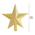 thumbnail image 3 of Seyotauo Glitter Star Tree Topper - Christmas Small Tabletop Mini Desk Top Decorative Holiday Bethlehem Star Xmas Ornament Trees Toppers, 3 of 6