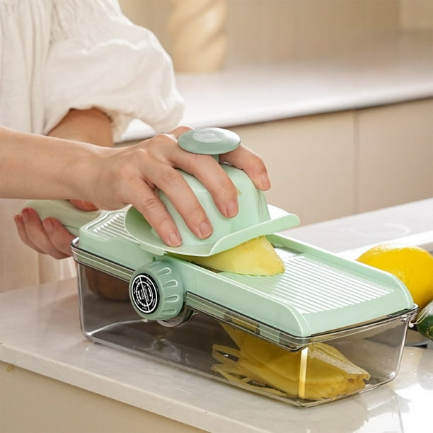 Tabla de cortar para cortar y triturar verduras | Herramienta de cocina multifuncional para cortar patatas, limones, zanahorias y tomates | Cortes precisos y uniformes | Protector de seguridad