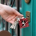 thumbnail image 6 of 3dRose, Funny Cute Boston Terrier Dog and Heart Love Pattern Abstract, set of 2 Key Chains, 6 of 7