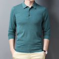 thumbnail image 2 of Nouveau POLO en Tricot à Col Rabattu pour Hommes Automne Manches Longues Pull Fin, 2 of 4