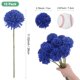 thumbnail image 3 of Uxcell 12 Paquete de Flores de Bola de Crisantemo Artificial de 11 pulgadas Ramo de Crisantemo de Seda Falsa para el Hogar Azul Oscuro, 3 of 6