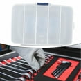 thumbnail image 4 of XIBUFE 2026 New 1Pc Small Parts Storage Case Tools Box Organizer 5 Compartments Hardware Organizers with Plastic Dividers for Screws Nuts Nails Bolts for Home, Workshop, Garage, Office, 4 of 7