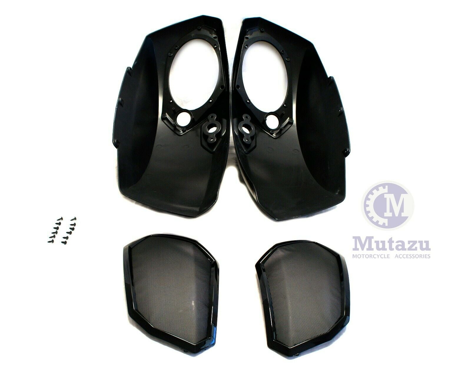 Mutazu 6x9 Saddlebag Audio Speaker Lids w/ Grills for Victory