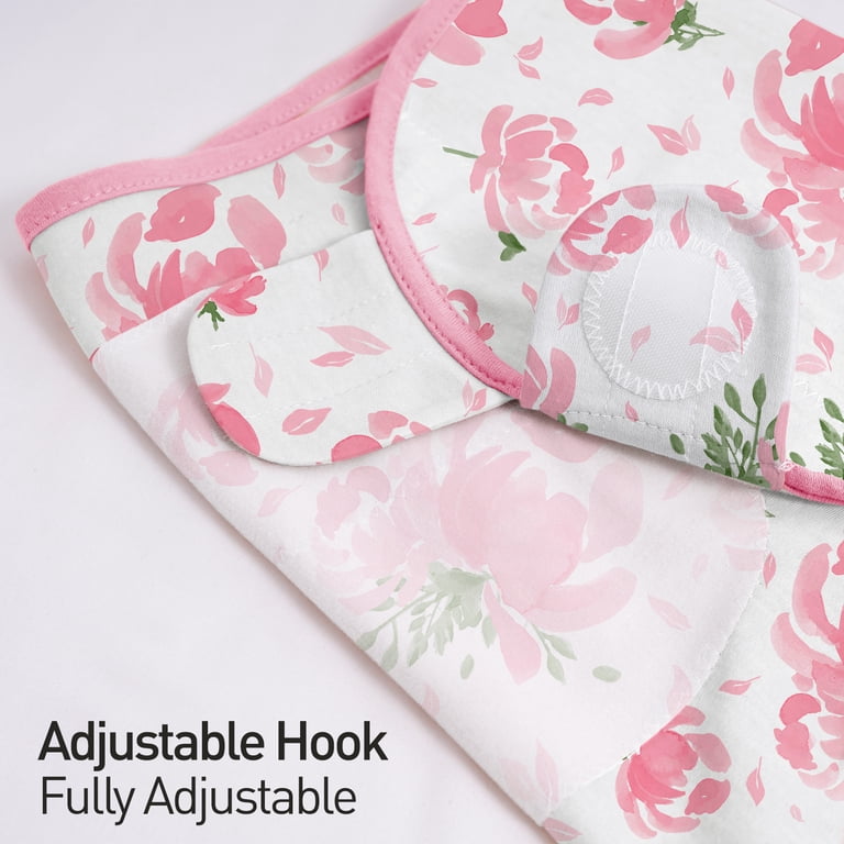 GLLQUEN Baby Swaddle Sleep Sacks, 0-3 Months, 3 Pack, Pink Floral photo 4