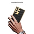 thumbnail image 6 of case for Galaxy S23 Ultra Case Protective Cover - Gold Plated Frame + Weaving Texture Leather Soft Shell - Slim & Thin Phone Case for Samsung Galaxy S23 Ultra, Silver White, 6 of 7