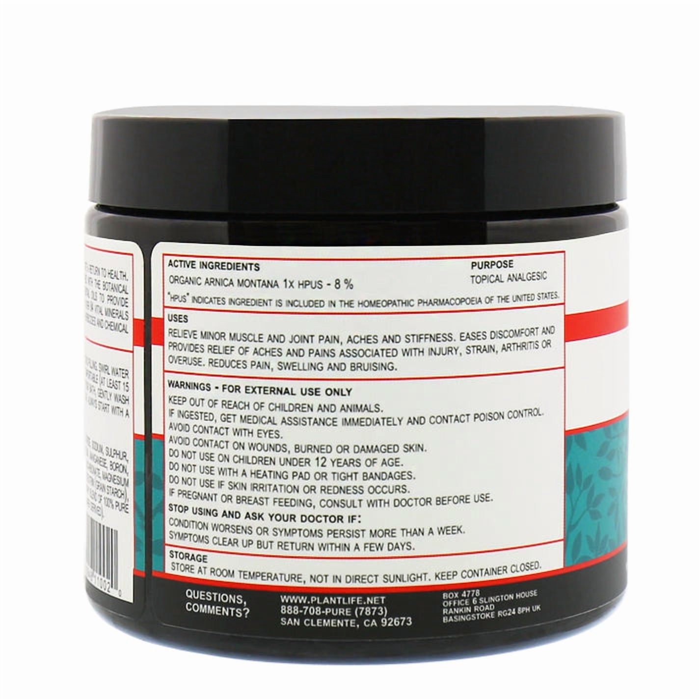 Plantlife Mineral Bath Salts for Pain Relief, Sore Muscles, Relaxing Soak with Arnica & Pure Essential Oils