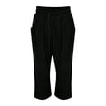 thumbnail image 6 of Endives Women's Sweatpant Wide Leg Pants Corduroy High Waist Barrel Pants Comfy Baggy Sweatpants Black, 6 of 7