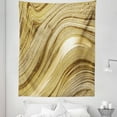 thumbnail image 1 of Marble Tapestry, Modern Natural Style Formations Golden Yellow Toned Waves and Stains, Fabric Wall Hanging Decor for Bedroom Living Room Dorm, 5 Sizes, Dark Mustard and Fawn, by Ambesonne, 1 of 1