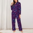 thumbnail image 2 of Sigee Dandelions Flowers With Dragonflies for Women’s Pajama Sets Long-Sleeved Pjs Sets for Women 2 piece Sleepwear-X-Large, 2 of 7