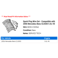 thumbnail image 2 of Spark Plug Wire Set - Compatible with 2006 Mercedes-Benz CLS500 5.0L V8, 2 of 2