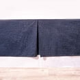 thumbnail image 3 of Cotton Yarn Dyed Washed Denim Bed Skirt/Dust Ruffle – 18 Inch Tailored Drop (Queen 60'' x 80'' +18'' Dark Blue 1 PC), 3 of 6