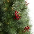 thumbnail image 4 of Holiday Time 4-ft Pre-Lit Dunkirk Cashmere Berry Porch Tree, Green, LED, 4 of 6