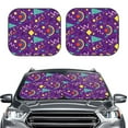 thumbnail image 2 of Fotbe Retro 80s Style Juego de 2 Piezas de Parasoles para Parabrisas | Bloqueador Solar para Auto | Accesorios Plegables para Protección Solar Interior-Small, 2 of 6