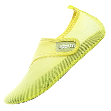 QYZEU Woman Tennis Shoes Womens Summer Sandals Women s Wading Shoes Outdoor Transparent Mesh Women s Yoga Shoes River Shoes Bathing Apes Shoes Yellow 36