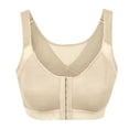 thumbnail image 4 of iHPH7 Sports Bra High Impact Front Closure Wirefree Padded Breathable Mesh Workout Yoga Gym Activewear Post Surgery Comfort Athletic Bra Beige L, 4 of 4