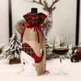 thumbnail image 4 of 2 fundas para botellas de vino de gnomo de Navidad, hechas a mano, bolsas para botellas de vino, decoraciones para fiestas de mesa navideñas, estilo de regalo 2 Rojo Verde, 4 of 5