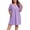 Purple, variant on Plus Size Nightgowns for Women 100% Cotton V-Neck Sleepwear Knee-Length Sleep Dress (1X-5X)