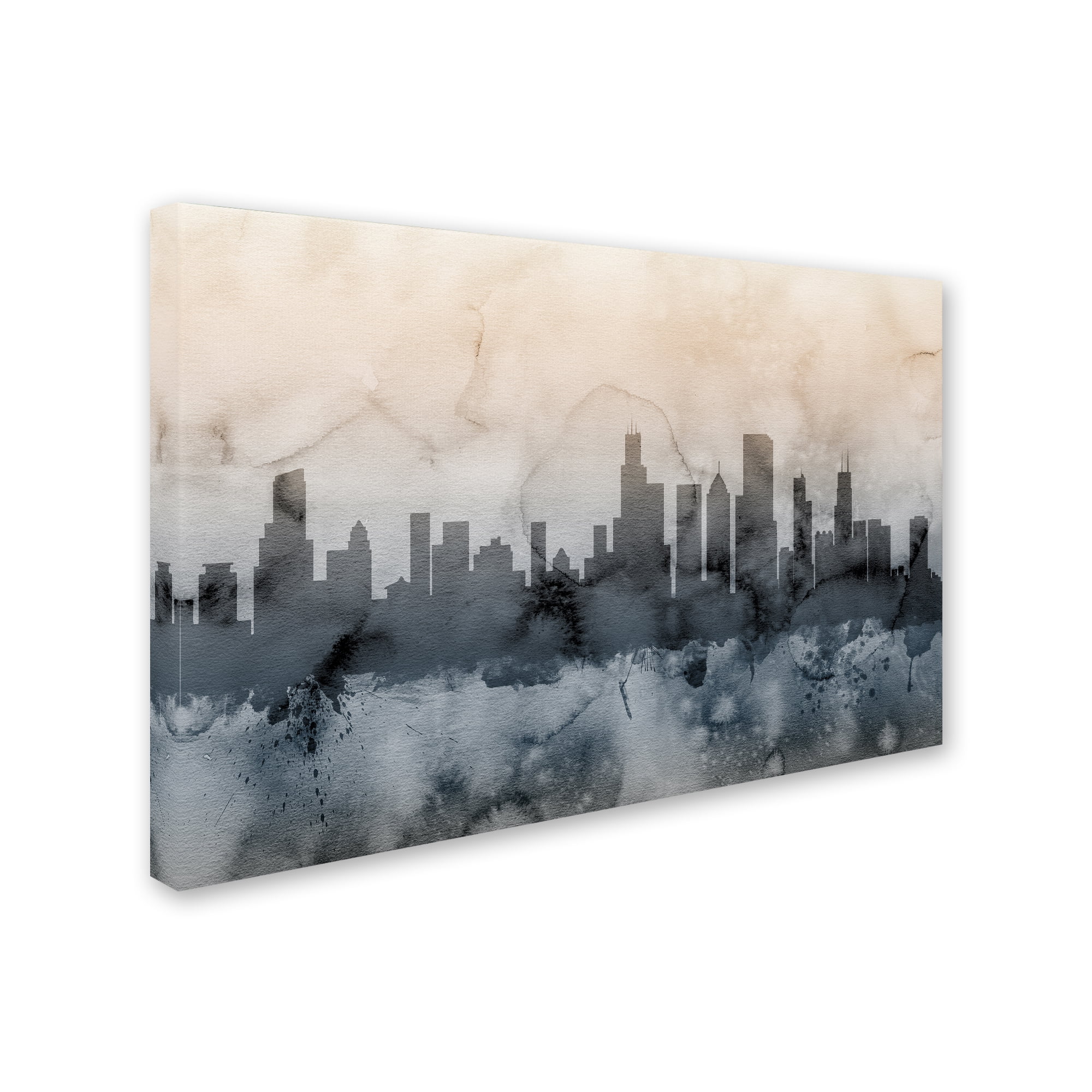 Trademark Fine Art "Chicago Illinois Skyline V" Canvas Art by Michael Tompsett