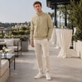 thumbnail image 2 of AZoiNM Men's Stand Collar Zip Jacket Loose Fit Lightweight Casual Long Sleeve Spring Fall, 2 of 15