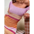 thumbnail image 5 of Knit Bodycon Dresses for Women Summer Long Sleeve Maxi Dress Square Neck Cut Out Long Dress Y2K Beach Dresses, 5 of 7