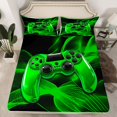 thumbnail image 2 of Homewish Game Console Full Size Sheets,Gamepad Gamer Bed Sheets,Black Green Sheet Sets For Kids,Super Cozy Room Decor,4pcs, 2 of 7