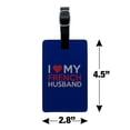 thumbnail image 5 of I Love My French Husband Rectangle Leather Luggage Card Suitcase Carry-On ID Tag, 5 of 7
