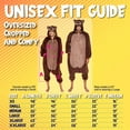 thumbnail image 2 of FUNZIEZ! High Pile Fleece Bear Adult Unisex Novelty Union Suit Costume for Halloween - Brown Bear, X-Large, 2 of 2