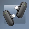 thumbnail image 4 of 1-to-2 Wireless Lavalier Microphone, Auto Noise Cancellation Clip-on Mic for Outdoor Live Stream Audio Recording, Dual Transmitter Wireless Mic for iPhone Android Camera Interview Vlog, 4 of 8