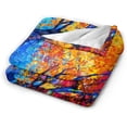 thumbnail image 2 of Yibo Tulips Floral Blanket Flannel Soft and Comfortable Anti-static Bed Sofa Blanket, 2 of 6