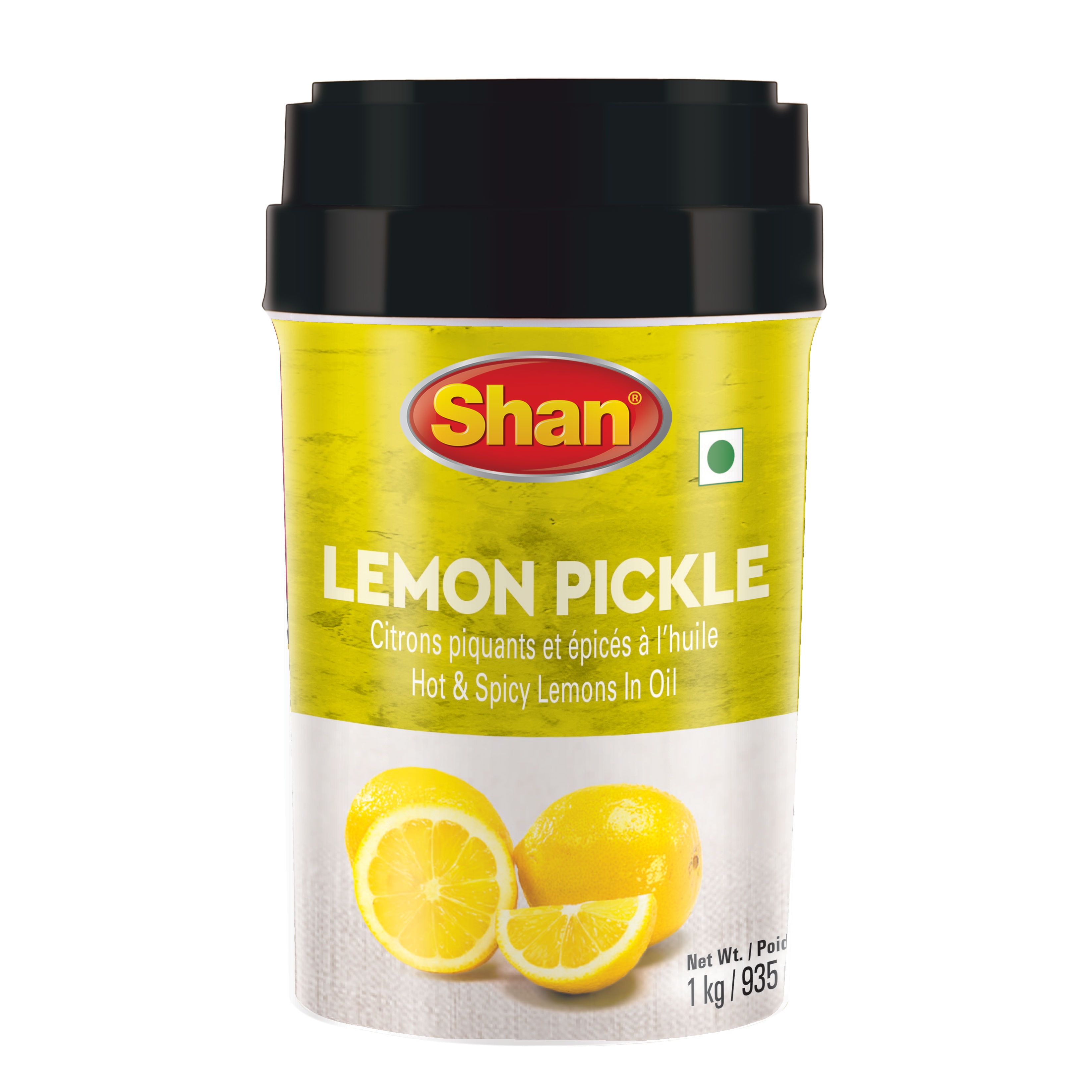 Shan Lemon Pickle 35.27 oz (1000g) – Hot & Spicy Pickled Lemons in Oil, Rich Blend of Pickling Spices, Perfect Accompaniment for Rice & Lentils, Great for Everyday Meals and Snacks