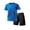Blue, variant on hotojiny Men's Tracksuit Summer 2 Piece Set Short Sleeve Crew Neck T-Shirt and Sweat Shorts Sweatsuit Sets Loungewear(White,X-Large)