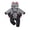 Black, variant on Baby Bat Halloween Jumpsuit Boy Girls Striped Skeleton Hoodied Outfits My First Halloween Clothes for 0-24 Months Newborn Infant