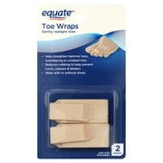 Equate Toe Wraps Beige Color, 2 Count, One Size Fits Most