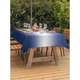 thumbnail image 3 of Outdoor Tablecloth with Umbrella Hole for Patio/Picnic/Party/Camping, Navy Blue Ombre Waterproof Table Cloth Rectangle Table Cover Washable, Aesthetic Art Farmhouse Gradient Blue (54"x 80"), 3 of 9