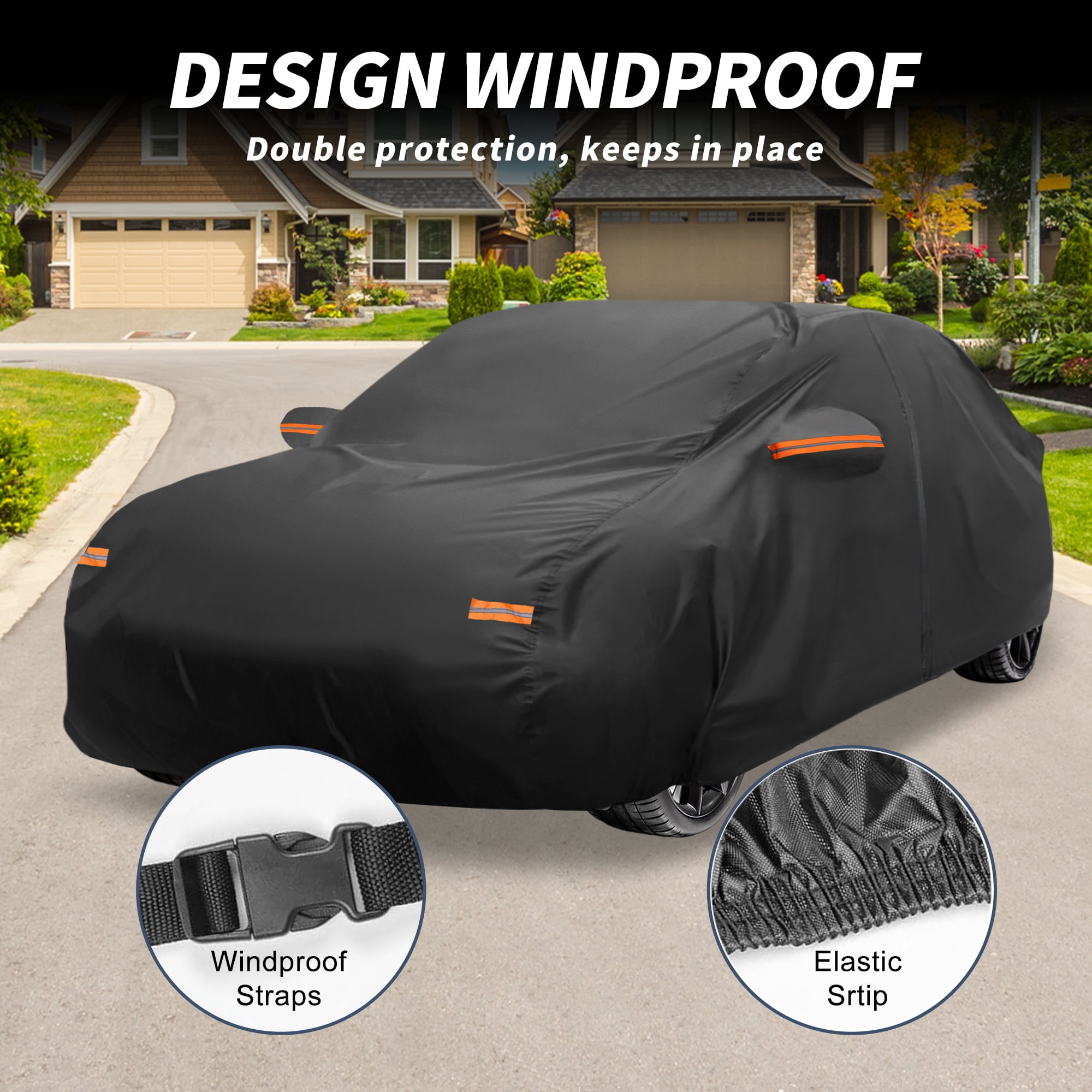 Unique Bargains 210D-PU Car Cover for Hyundai Sonata Sedan