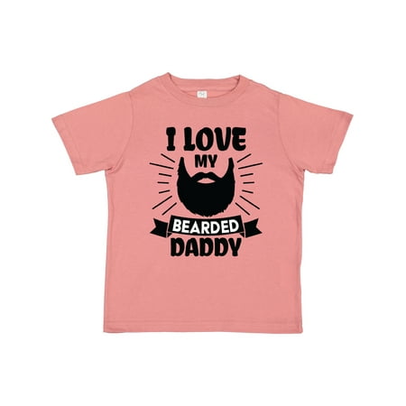 

Inktastic I Love My Bearded Daddy with Beard Silhouette Gift Toddler Boy or Toddler Girl T-Shirt
