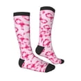 thumbnail image 3 of Easygdp Breast Cancer Ribbons Awareness Fashionable Adult Sockings&Sports Sockings&Breathable Sockings, Non-Pilling,Contrasting Color Design, 3 of 9