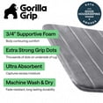 thumbnail image 3 of GORILLA GRIP Bathroom Rug, Soft Absorbent Memory Foam Shower Floor Mat, 24x17 Graphite Gray, 3 of 10