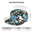 thumbnail image 6 of Daiia Lilies Flowers print Flat Bill Hats Flat Brim Trucker Cap Baseball Cap Adjustable Classic Low Profile Hat Unconstructed Plain Cap, 6 of 9