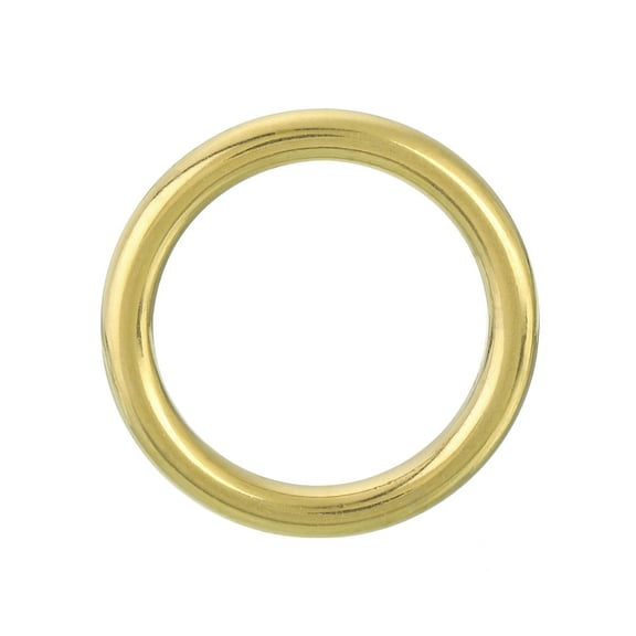 Uxcell O Ring Buckle 32mm/1.26", Brass Seamless Welded Circle Loop 5mm Thickness for Luggage Webbing Craft DIY