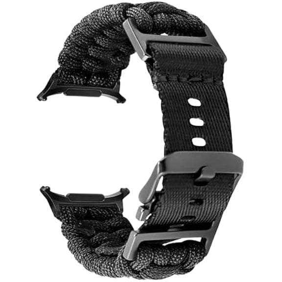 Nylon Braided Watch Band for Samsung Galaxy Watch 8 40mm 44mm,Paracord Strap with Adjustable Safety Buckle for Galaxy Watch 8 Classic 46mm