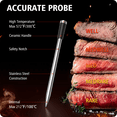 thumbnail image 3 of BFOUR 2 Probe Bluetooth Wireless Meat Thermometer  for BBQ Oven Grill Kitchen, 3 of 6