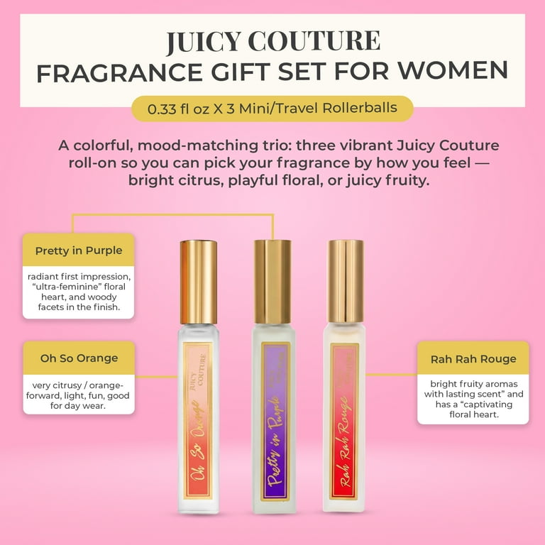 Juicy Couture Rock the Rainbow Perfume Gift Set for Women, 3