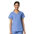 thumbnail image 2 of Maevn Red Panda Women's Curved Mock Wrap Top & Full Elastic Cargo Pant Scrub Set, 2 of 5