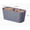 Fivegridgray, variant on Bamboo and wood partitioned desktop storage box with multiple compartments, remote control, stationery and miscellaneous sorting box, simple black and white dual color options